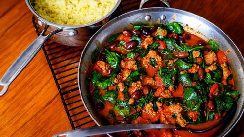 Spiced Lamb, Tomato and Spinach Stew. CONTRIBUTED BY HENRI HOLLIS