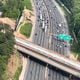 Kimball Bridge Road over GA-400 reopened a year to the day after closing for a rebuild in Alpharetta on May 8, 2024. Credit: Doug Turnbull/WSB Skycopter