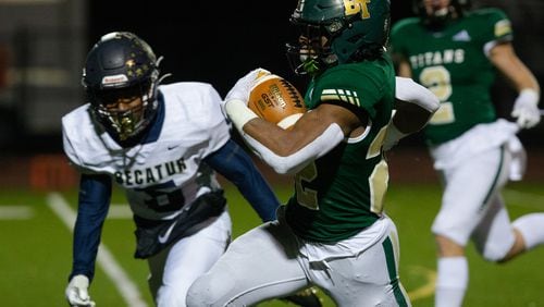 Justice Haynes rushed for 314 yards and three touchdowns on 25 carries in Friday's 44-0 victory over Decatur.