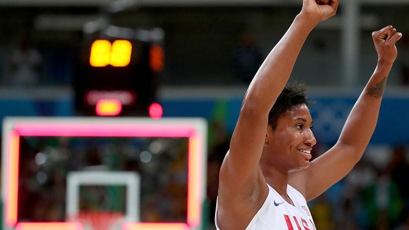 Angel Mccoughtry, a member of the Atlanta Dream, helped the U.S. women's basketball team- riding a 49-match Olympic winning streak - capture another gold in Rio.