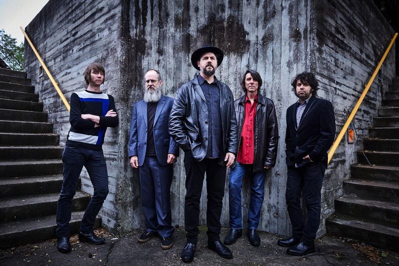 Drive By Truckers, L to R: Matt Patton, Brad Morgan, Patterson Hood, Mike Cooley, Jay Gonzalez.
PHOTO CREDIT: Danny Clinch