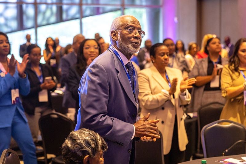 David Satcher, former surgeon general of the United States, is seen during the inaugural Dr. David Satcher Global Health Equity Summit in Atlanta on Thursday, September 14, 2023. (Arvin Temkar / arvin.temkar@ajc.com)