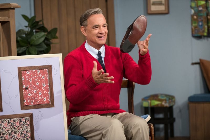 Tom Hanks stars as Fred Rogers in the new movie “A Beautiful Day in the Neighborhood.” Lacey Terrell, TriStar Pictures