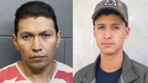 Jesus Olvera Gonzalez (left) was indicted this week in the homicide of Jesus Arizaga (right).