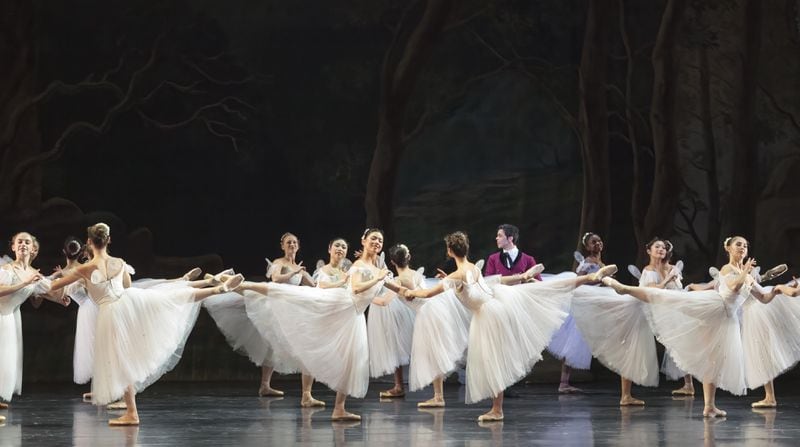 Atlanta Ballet's dress rehearsal for "La Sylphide" with its corps de ballet. Photo: Kim Kenney