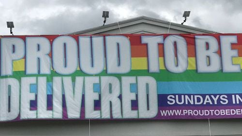 Worship with Wonders Church on Powder Spring Road in Marietta drew criticism from the LGBTQ community and supports for several billboards that ran with the Pride colors and the words "Proud to Be Delivered."