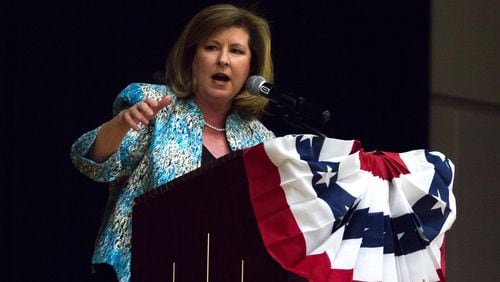 U.S. Rep. Karen Handel won last year’s special election in the 6th Congressional District and has built a substantial campaign war chest for November’s election. STEVE SCHAEFER / SPECIAL TO THE AJC