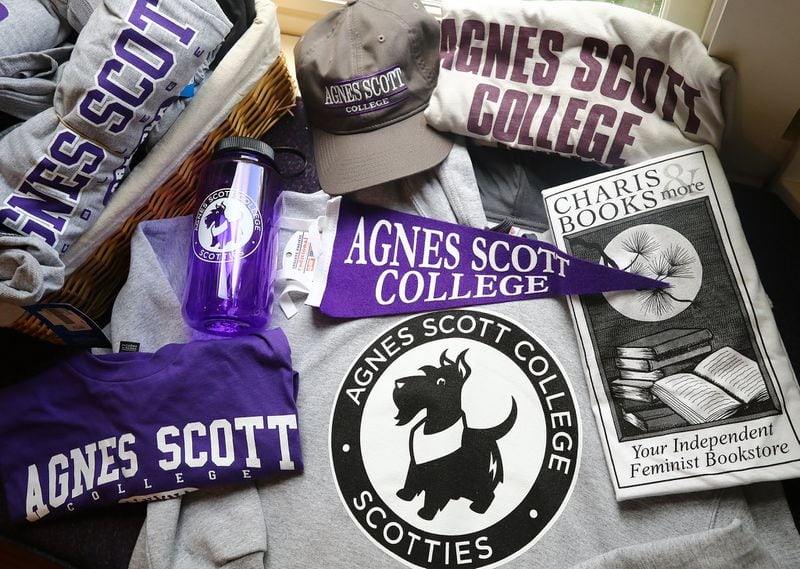 In addition to its traditional feminist and LGBTQ inventory and programming, Charis sells a wide assortment of Agnes Scott College merchandise at its new location. Curtis Compton/ccompton@ajc.com