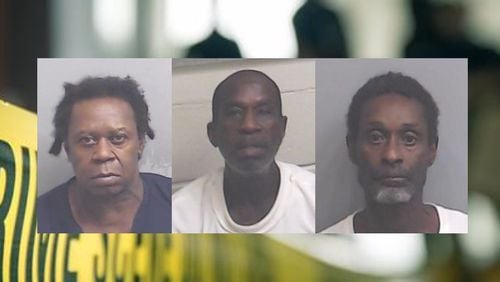 Bobby Yancey (from left), 62, Gerry Yancey, 57, and Gregory Yancey, 55, are each facing a charge of murder. The youngest Yancey is also facing additional weapons charges.