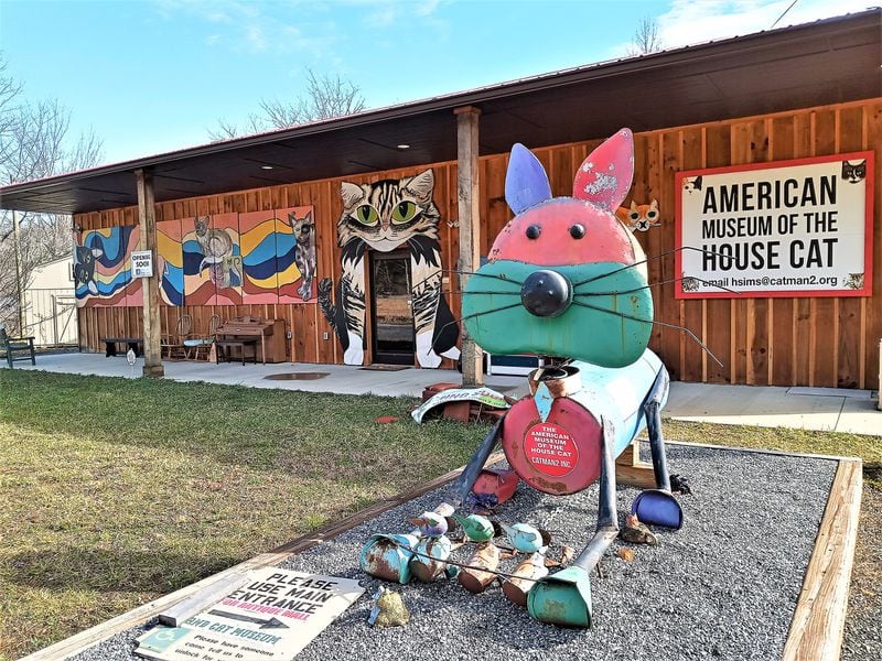 The American Museum of the House Cat is easily visible on the northbound side of U.S. 441 outside the North Carolina mountain towns of Dillsboro and Sylva.
Courtesy of Blake Guthrie