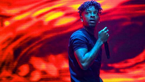 21 Savage will perform at Music Midtown 2021 in Atlanta. (Photo by Jack Plunkett/Invision/AP)