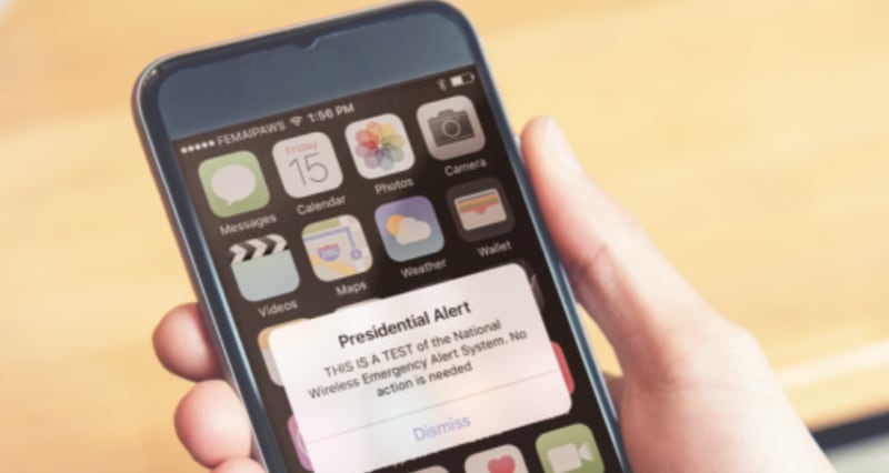 The IPAWS National Test for emergency alert systems takes place Sept. 20, 2018.