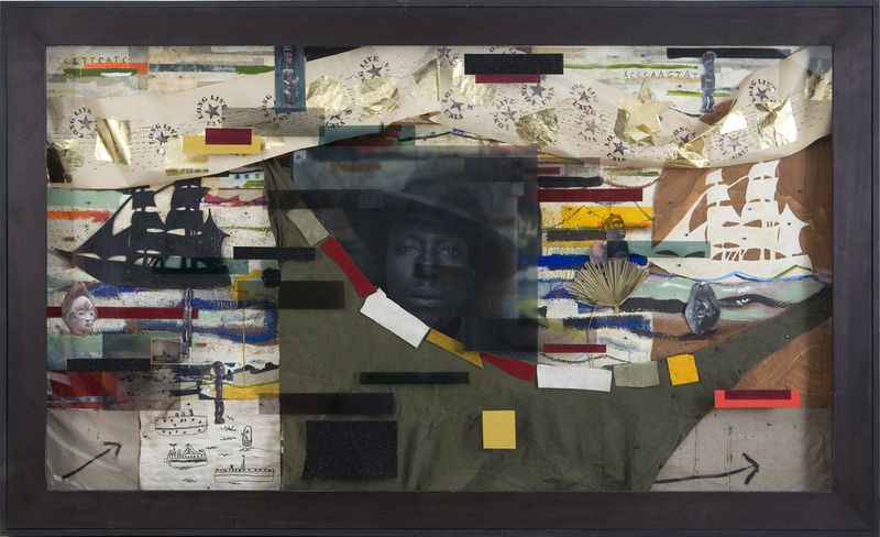 "Returnal," an 8-foot-long mixed media work by Atlanta artist Radcliffe Bailey was included the exhibit "Kongo Across the Waters" at the Carter Center in 2014. The exhibit explored connections between the art and culture of the Kongo peoples of western Central Africa and African-American art and culture in the United States.