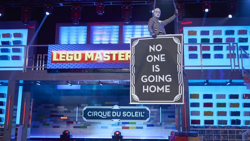 LEGO MASTERS: A Cirque Du Soleil performer in the “Cirque Du Soleil“ episode of LEGO MASTERS airing Thursday, Oct. 26 (9:00-10:00 PM ET/PT) on FOX. ©2023 FOX MEDIA LLC. CR: Tom Griscom/FOX