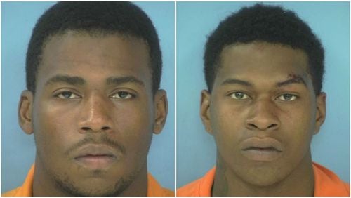 Jeffrey Wallace (left) and Kavion Tookes (right) are shown in these mug shots provided by the Fayette County Sheriff