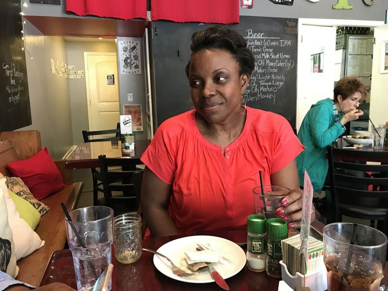 When she lived in California Alice Darby was a member of a group of African-American moms who got together several times a month. Then she moved to Cobb County. Now several of those moms have joined her there and are still having their regular meetings. BO EMERSON / BEMERSON@AJC.COM