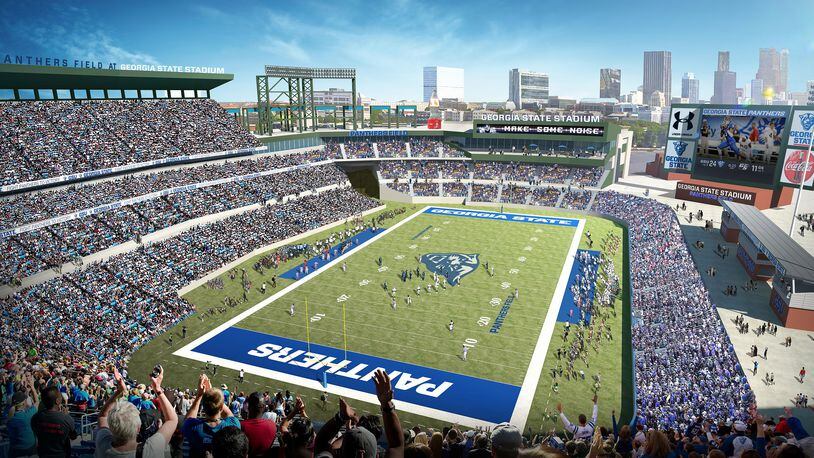 A rendering of Turner Field as a Georgia State Panthers football stadium. Source: Georgia State