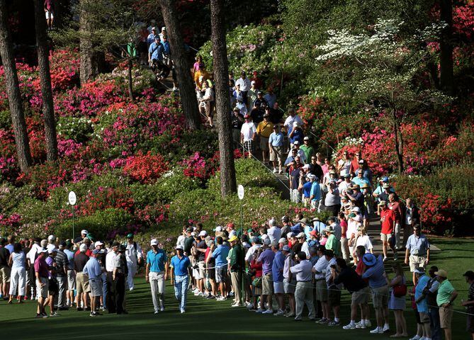 The scene at Augusta National April 9