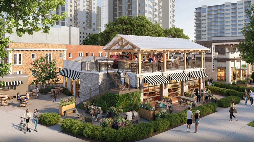 A rendering of 12th and Everything, set to open across from Piedmont Park.