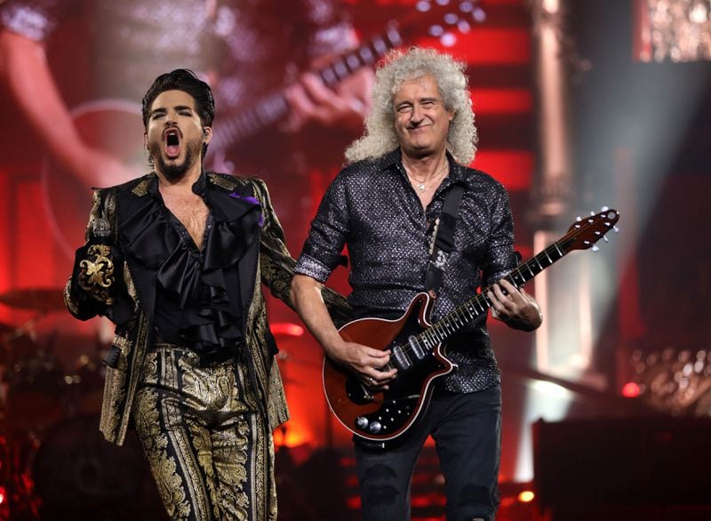 Adam Lambert (left) and Brian May of Queen rocked a sold-out State Farm Arena on Aug. 22, 2019.