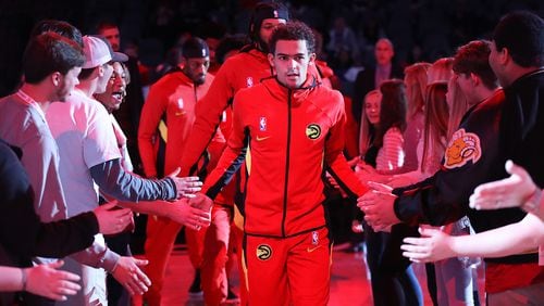 Trae Young of the Hawks will start in the NBA All-Star Game.  Curtis Compton ccompton@ajc.com