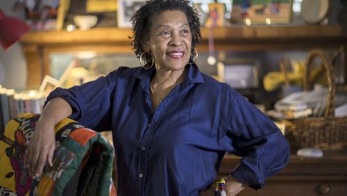 Tina McElroy Ansa, at her home in St. Simon's Island, recalls her time as the first Black woman to work at The Atlanta Constitution.  (AJC Photo/Stephen B. Morton)