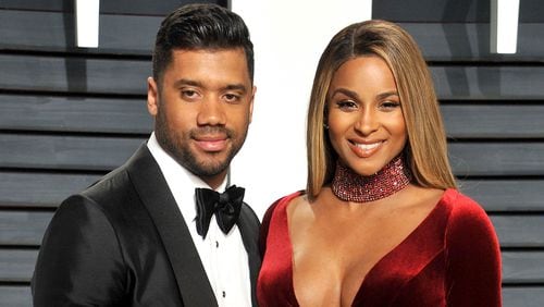 BEVERLY HILLS, CA - FEBRUARY 26: Ciara and Russell Wilson arrive at the 2017 Vanity Fair Oscar Party Hosted By Graydon Carter at Wallis Annenberg Center for the Performing Arts on February 26, 2017 in Beverly Hills, California. (Photo by Gregg DeGuire/Getty Images)