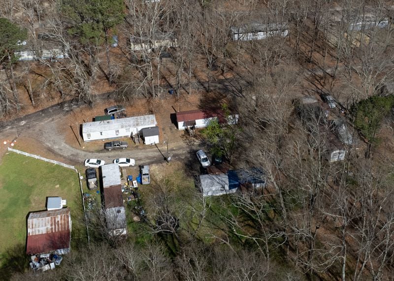 State Rep. Bruce Williamson, R-Monroe, owns these trailers in Monroe, as well as more than 200 other Walton County homes, records show. During the past five years, his Williamson Rental Management filed more than 400 eviction cases in the local magistrate court. (Ben Gray for the Atlanta Journal-Constitution)