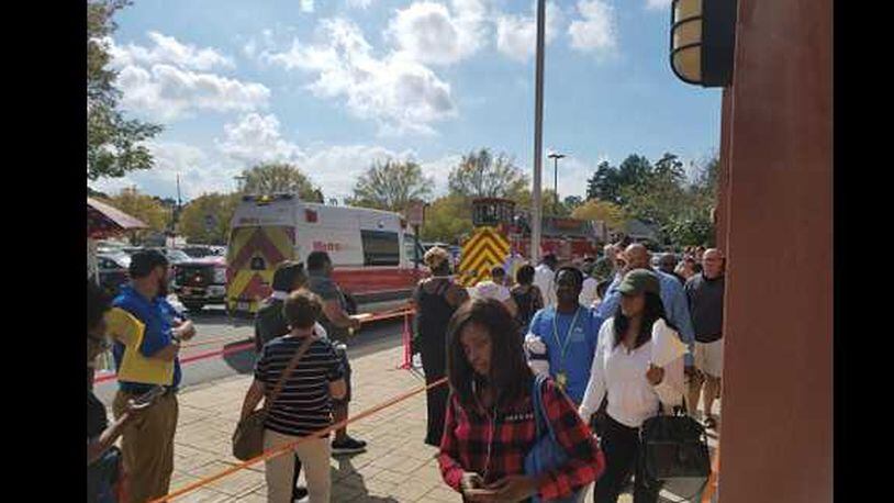 This was the line about 2 p.m. in Cobb County on the first day of early voting, Oct. 15, for the 2018 midterm elections.