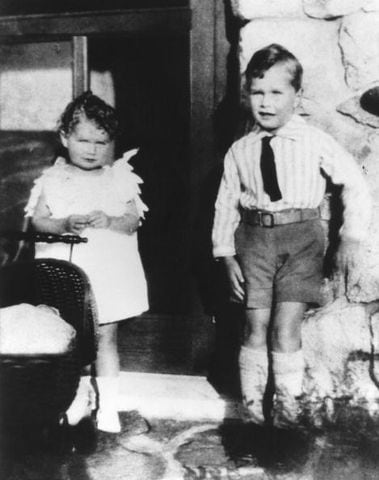 1929: George Herbert Walker Bush is pictured with his sister Mercy