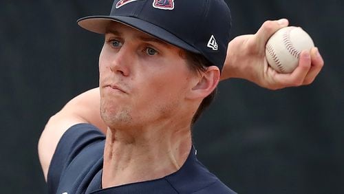 Braves pitcher Kyle Wright is showing his stuff early in spring.     (Curtis Compton/ccompton@ajc.com)