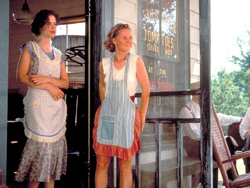 Mary-Louise Parker, left, and Mary Stuart Masterson, in scenes from "Fried Green Tomatoes." Images: Universal Pictures