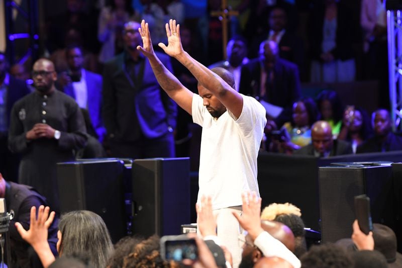 Kanye West performed songs and shared a message of faith during his popup “Sunday Service” at New Birth Missionary Baptist Church in Stonecrest on Sunday, Sept. 15, 2019. (Photo: PARAS GRIFFIN / Contributed)