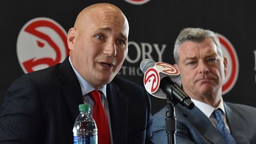 Hawks general manager Travis Schlenk is in his first season of what is expected to be a long rebuilding project.