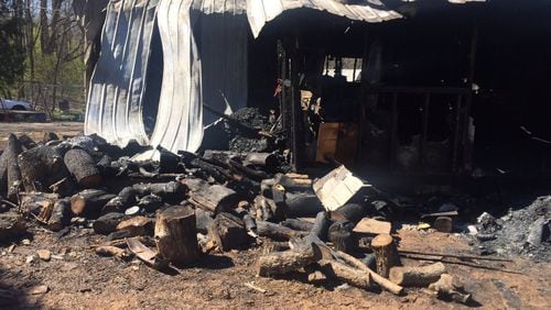 This Cherokee County house was destroyed by fire Tuesday night.