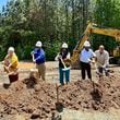 Gwinnett County leaders break ground on Beaver Ruin Wetland Park on Monday. It will be the first county park to double as a recreation spot and a water filtering property. (Photo Courtesy of Bruce Johnson)