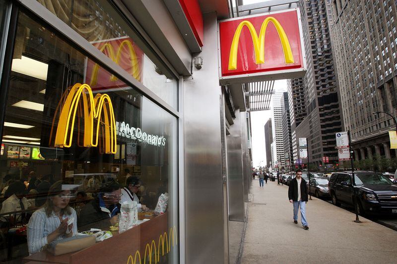 FILE PHOTO - Customers eat at a McDonald's restaurant