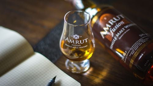 Amrut Fusion Single Malt is 46 percent alcohol by volume and distilled from imported Scottish barley as well as barley grown in the foothills of the Himalayas.