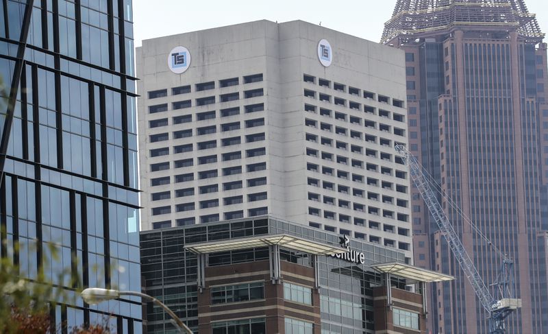 The largest zombie building hovers over Midtown. It’s the old AT&T building, a 47-story, 1.4-million-square-foot concrete monolith without a living soul inside. It’s now called “Tower Square.” (John Spink/AJC 2020 file)