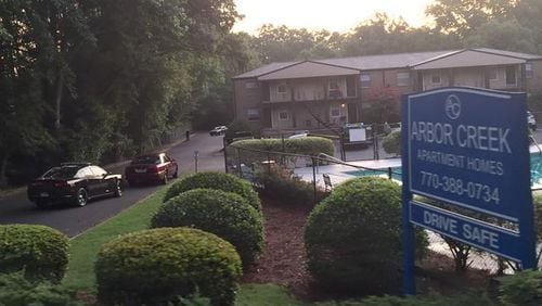 A man was killed early Thurs., July 23, 2015, in a shooting at the Arbor Creek Apartment Homes in Conyers. (Credit: Channel 2 Action News)