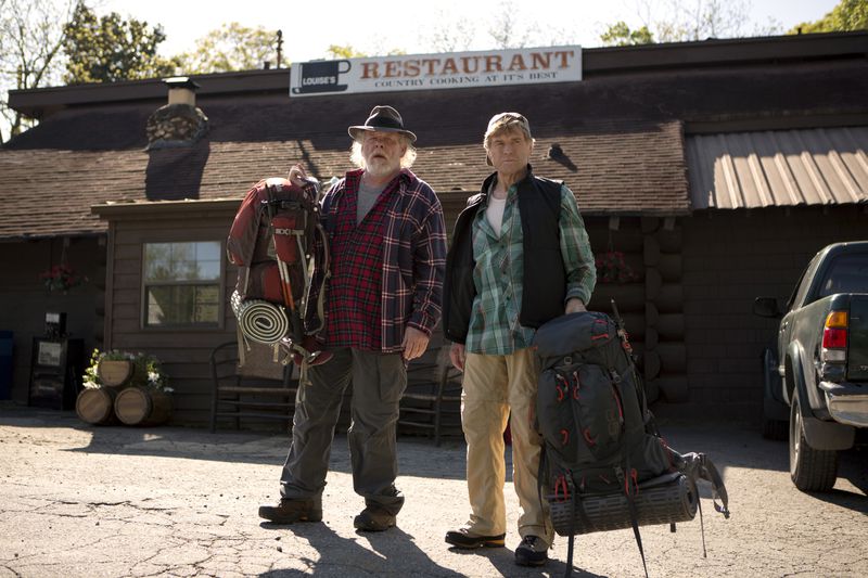 Nick Nolte and Robert Redford in a scene filmed at Louise's Restaurant near Kennesaw Mountain in Marietta. Photo: Frank Masi, SMPSP / Broad Green Pictures