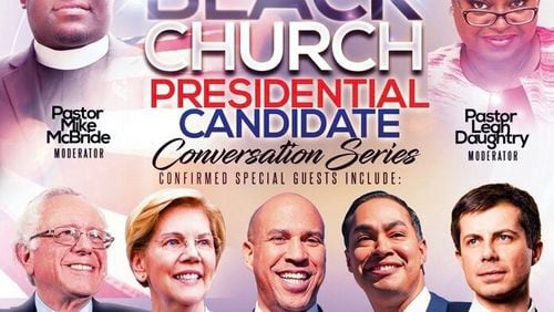 Five White House hopefuls will arrive in Atlanta on Friday and Saturday to headline an event organized by black church leaders.