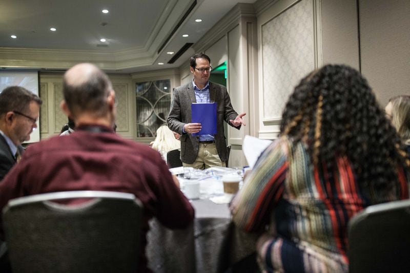 Douglas Irving, EHS-Net food coordinator at the Tennessee Department of Health, talks to a group of food inspectors during the Association of Food and Drug Officials educational conference at the Grand Hyatt Atlanta in Buckhead on Saturday, June 22, 2019.  (Photo: BRANDEN CAMP/SPECIAL TO THE AJC)