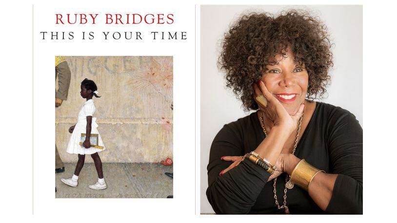 Ruby Bridges' new children's book, "This Is Your Time," features part of the iconic Norman Rockwell painting done after 6-year-old Bridges integrated a New Orleans elementary school in 1960. Courtesy of Delacourt Press/Tom Dumont