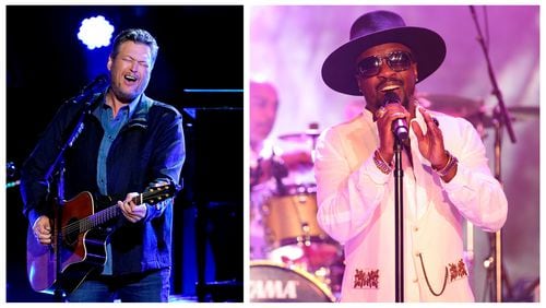 Blake Shelton (left) and Anthony Hamilton are two of the numerous artists hitting the road later this summer and into fall of 2021.
