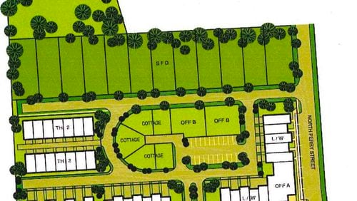Lawrenceville approves mixed-use development at old high school site. Courtesy City of Lawrenceville