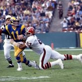 Falcons great Claude Humphrey had a career high 15-1/2 sacks in 1976. He is credited with 122 sacks in his Hall of Fame career. Click here to read more about Humphrey.