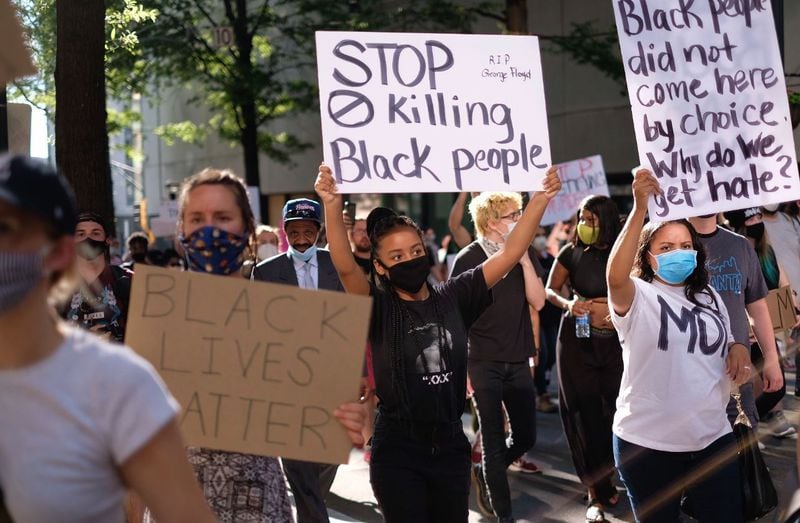Another day of protests in Atlanta saw demonstrators rally in several locations around the metro area.