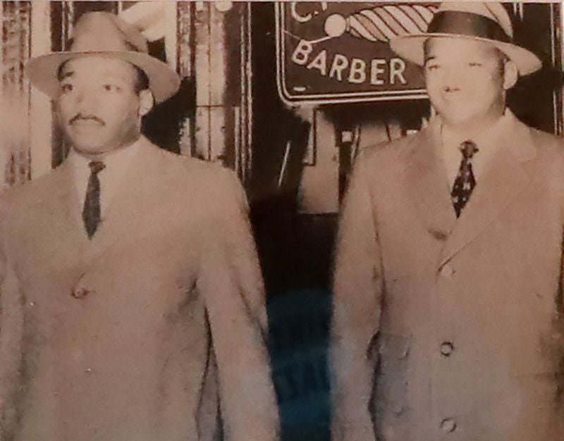 This is a copy of a family photo of Reverend I.L. Kearse with Martin Luther King Jr. taken in the 1950s and shared by Kearse’s son on Tuesday, June 4, 2019, in Decatur.