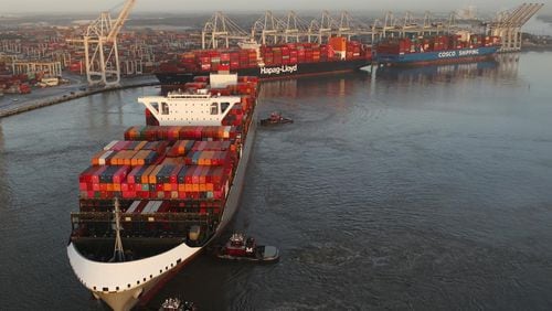 The Port of Savannah handled 4.75 million twenty-foot equivalent container units over the first 10 months of the current fiscal year. The port is expanding its berth and container yard capacity to accommodate growing business. (Georgia Ports Authority)
